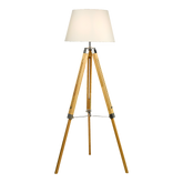 Modern Floor Lamp Wood Tripod Home Bedroom Reading Light 145cm